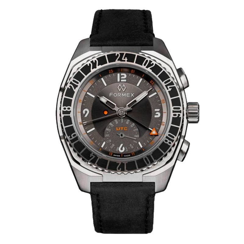 Stratos UTC Grey 41mm Automatic Watch - Formex
