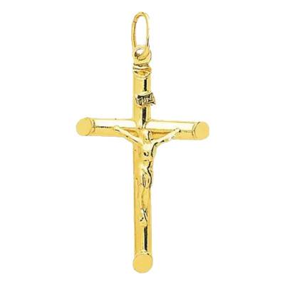 Croix avec Christ en Or Jaune 750 - Emanessence