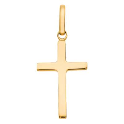 Croix Section Carrée Or Jaune 750 - Emanessence