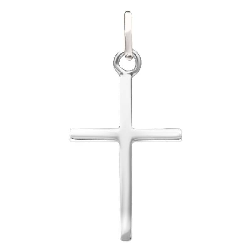 925 Silver Satin Cross Pendant, 20 x 14 mm - Emanessence