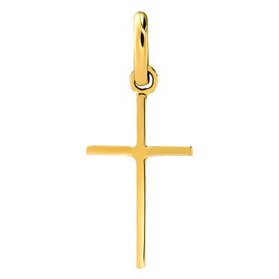 Yellow Gold Rectangle Wire Cross, 10 x 21 mm - Emanessence