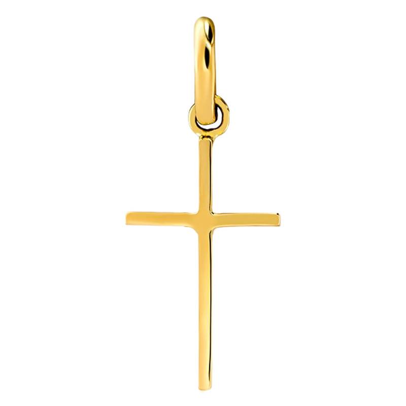 Yellow Gold Rectangle Wire Cross, 10 x 21 mm - Emanessence