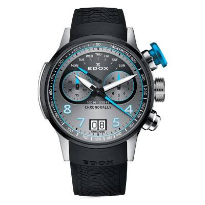 Montre Chronorally Chronograph 45 38003-TINBU-GNBU - Edox