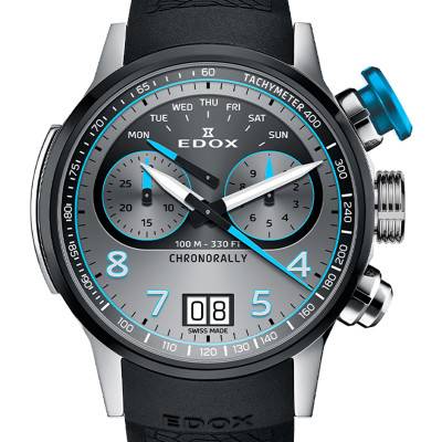Montre Chronorally Chronograph 45 38003-TINBU-GNBU - Edox