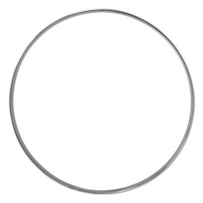 Bracelet Demi Jonc Plat Massif, Or Blanc 750, Diamètre 60 mm, Largeur 3,00 mm à 5,00 mm - Emanessence