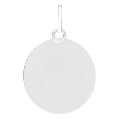 Pensive Angel Raphael Medal, 925 Silver, 18 mm Diameter - Emanessence