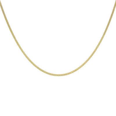 375 Yellow Gold Triple Link Chain, Length 40 cm, Width 2.50 mm - Emanessence