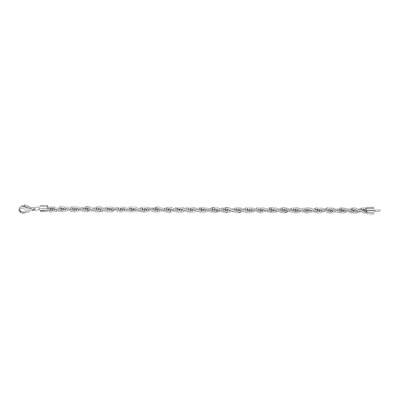 Bracelet Maille Corde Torsadée Nahïl Acier, Largeur 3,00 mm, Longueur 21 cm - Phebus