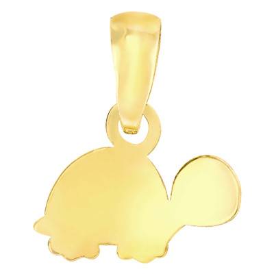 Yellow Gold & Enamel Turtle Pendant - Bambins