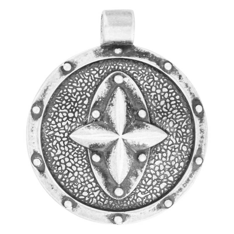 Sterling Silver Shield Pendant 925 - Emanessence