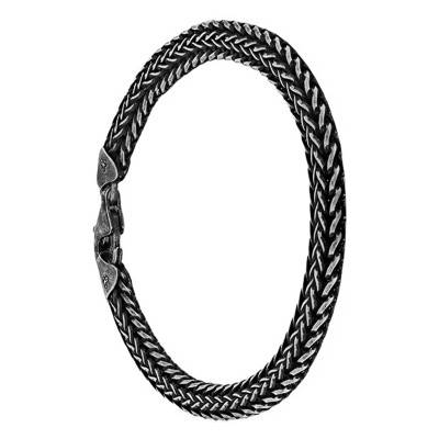 Bracelet Foxtail Argent 925, Longueur 21,50 cm - Emanessence