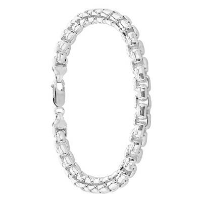 925/1000 Silver Rolo Bracelet, Length 21.5 cm - Emanessence