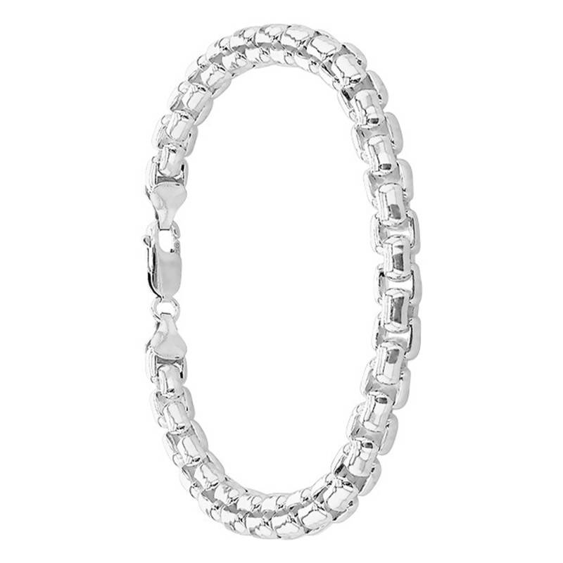 925/1000 Silver Rolo Bracelet, Length 21.5 cm - Emanessence