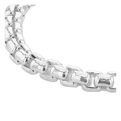 925/1000 Silver Rolo Bracelet, Length 21.5 cm - Emanessence