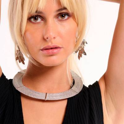 Collier Rhodes Argenté, Longueur Ajustable - Hipanema