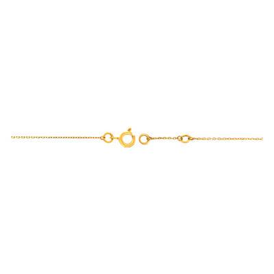 375/1000 Yellow Gold & Cultured Pearl Bracelet, Length 16.5 cm to 18 cm - Emanessence