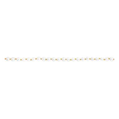 750/1000 Yellow Gold & Cultured Pearl Bracelet, Length 18 cm - Emanessence