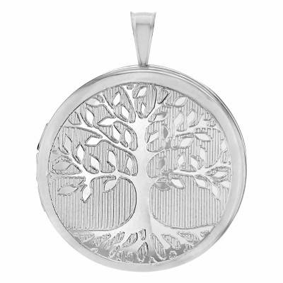 Pendentif Porte Photo Rond Arbre de vie en Argent 925 - Artemis
