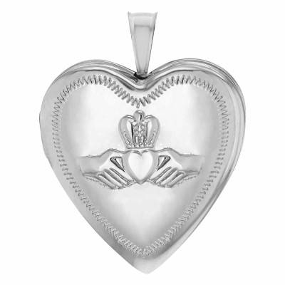 925 Silver Claddagh Heart Photo Locket Pendant - Artemis - Artemis