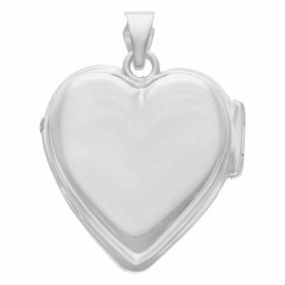 925 Silver Engraved Heart Photo Pendant - Emanessence