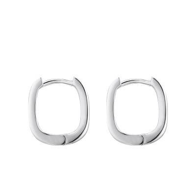 925 Silver Essentials Angular Hoop Earrings, Height 13.40 or 16.50 mm - Thomas Sabo