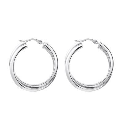 925 Silver Essentials Interlaced Hoop Earrings, 27 mm Diameter - CR738-001-21 - Thomas Sabo