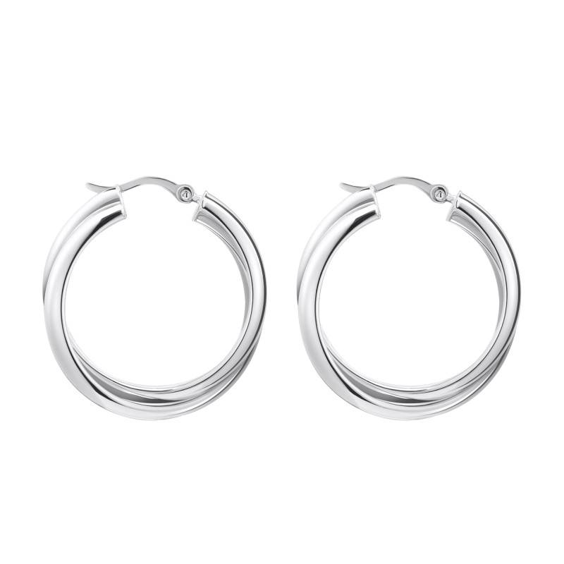 925 Silver Essentials Interlaced Hoop Earrings, 27 mm Diameter - CR738-001-21 - Thomas Sabo