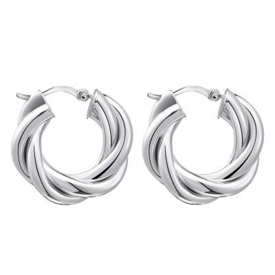 Essentials Interlaced 925 Silver Hoop Earrings, 20 mm Diameter - CR742-001-21 - Thomas Sabo