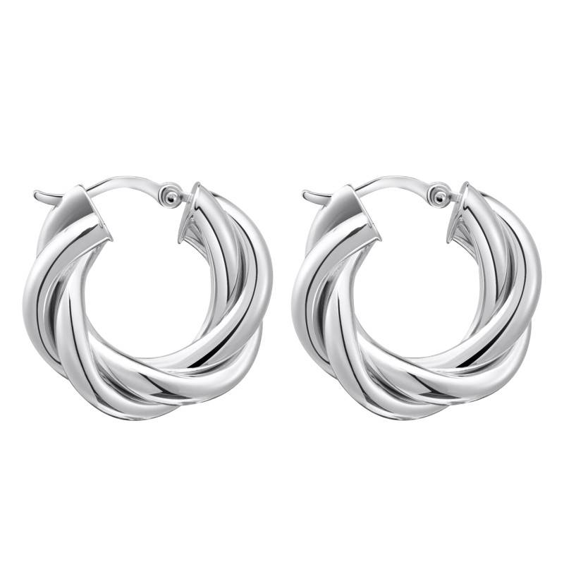 Essentials Interlaced 925 Silver Hoop Earrings, 20 mm Diameter - CR742-001-21 - Thomas Sabo