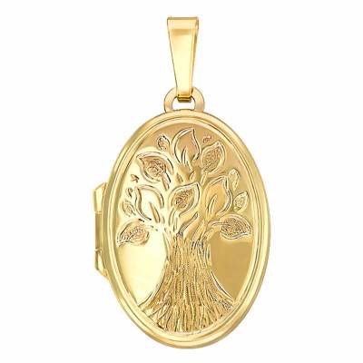 Antique Yellow Gold Tree of Life Photo Pendant - Emanessence