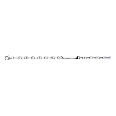 Gourmette Maille Marine Ronde 4 mm, Argent Massif, de 17 à 22 cm - Emanessence