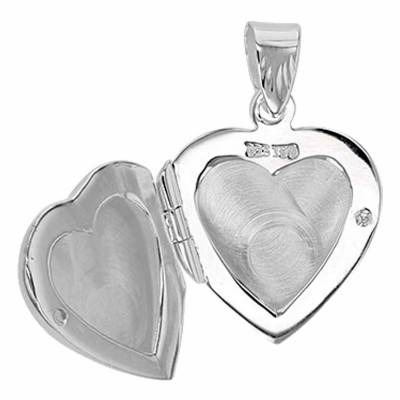 925 Silver Decorated Heart Photo Pendant - Emanessence