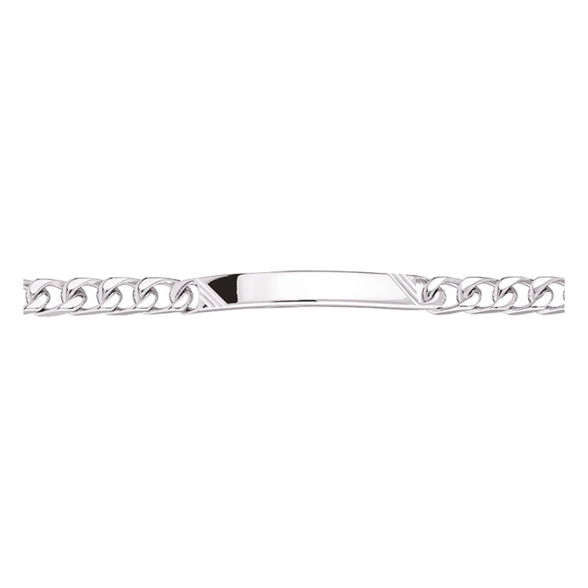 Bracelet Gourmette En Argent Massif - Marque Giovanna - Poids 22 Grammes - Style XXe Siècle - Décoratif
