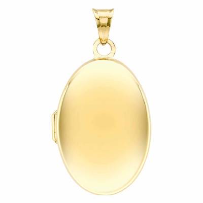 Pendentif Photo Ovale en Or Jaune 375 - Emanessence