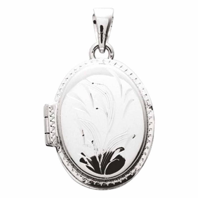 925 Silver Oval Photo Pendant 21 x 17 mm - Emanessence