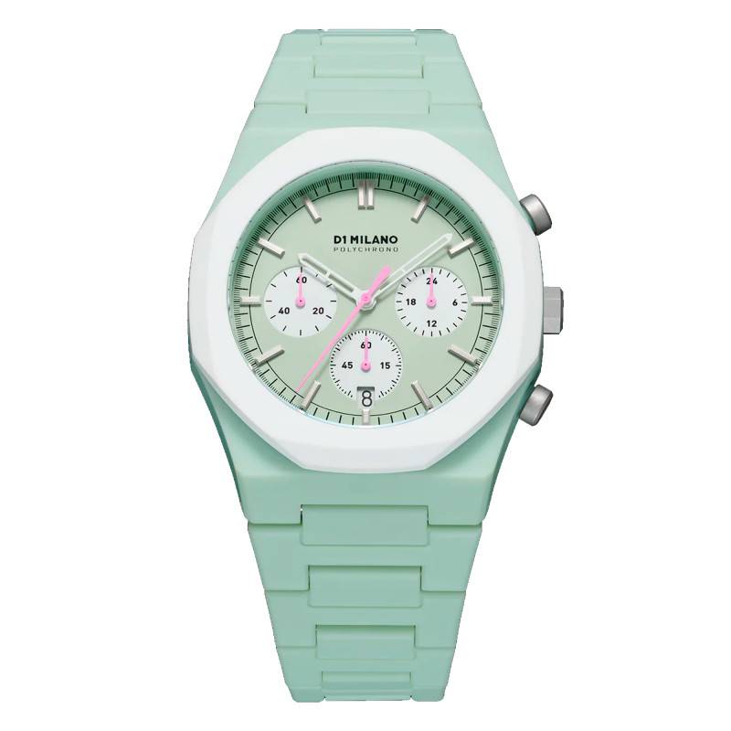 D1 Milano Polychrono 40.5mm Green Blast Watch PHBJ02 - D1 Milano