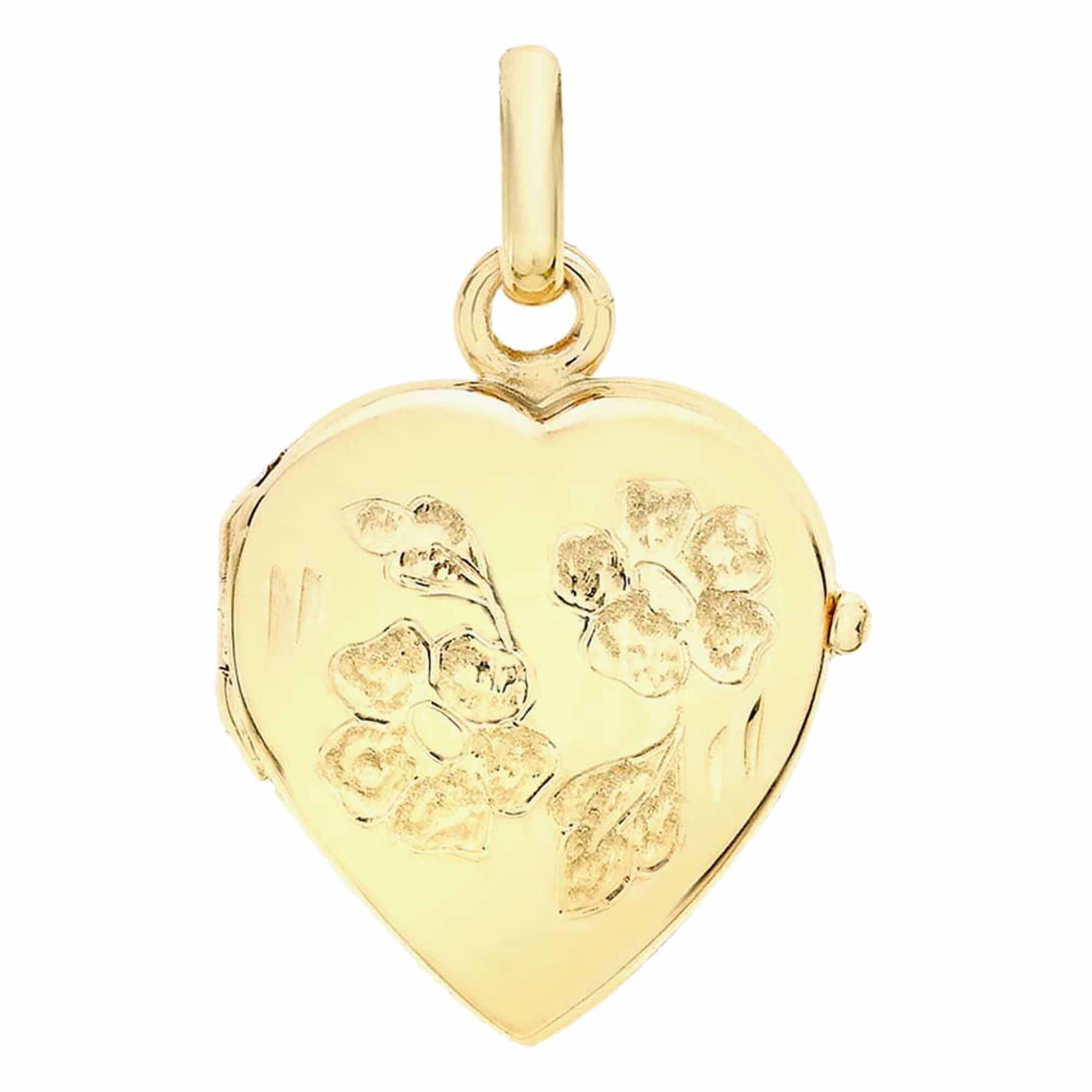 Pendentif photo coeur Or Jaune 375 Emanessence Ocarat