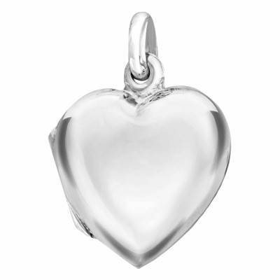 Pendentif Photo Coeur Poli en Argent 925 - Artemis
