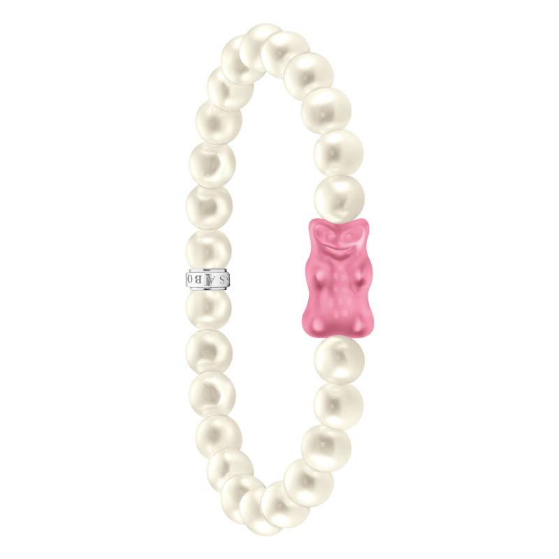 925 Silver & Pearl Pink Haribo Charm Bracelet, Length 15 cm to 17 cm, Width 14,50 mm - A2154-082-9 - Thomas Sabo