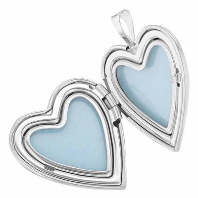925 Silver Unicorn Heart Photo Locket Pendant - Artemis