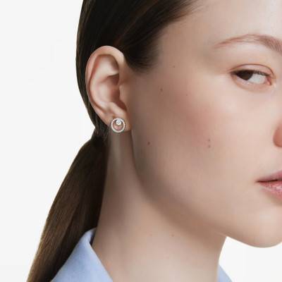 Constella Rhodium-Plated Metal & White Crystal Stud Earrings - 5692262 - Swarovski