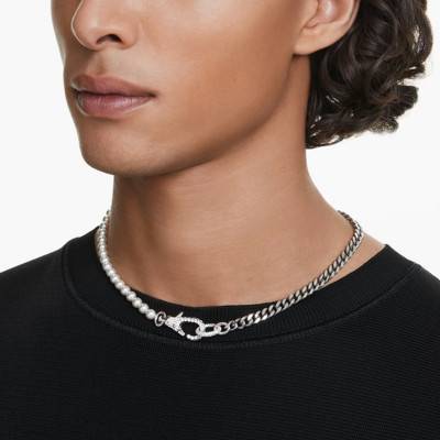 Collier Dextera Métal Rhodié, Perles & Cristaux Blancs, Longueur 46 cm - 5689634 - Swarovski