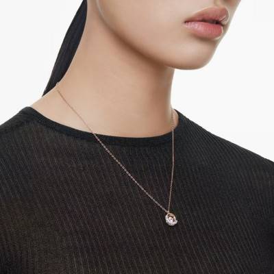 "Rose Gold-Toned Metal & White Crystal Dextera Necklace, Length 38 cm to 45 cm - 5692257" - Swarovski