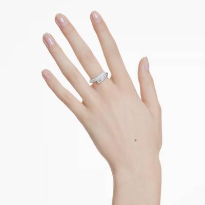 Swarovski Dextera Rhodium-Plated Metal & White Crystals Ring - 5695938 - Swarovski