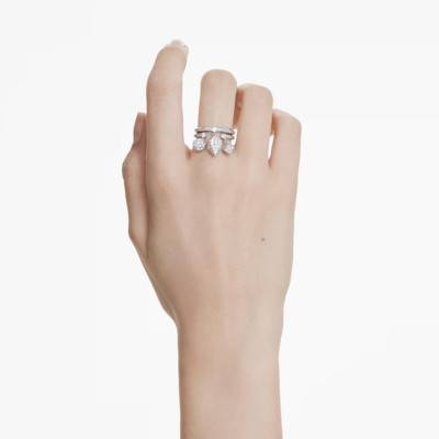 Bagues Dextera Métal Rhodié & Cristaux Blancs - 5709842 - Swarovski