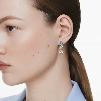 Boucles d'oreilles Gema Métal Rhodié & Cristaux Multicolores - 5692406 - Swarovski