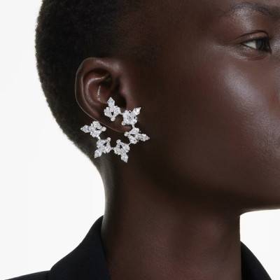 Boucles d'oreilles Idyllia Métal Rhodié & Cristaux Blancs - 5692641 - Swarovski