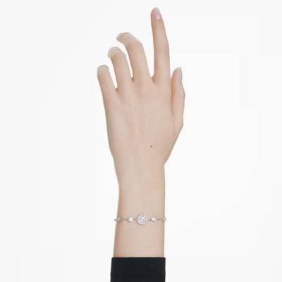 Bracelet Idyllia Métal Rhodié & Cristaux Blancs, Longueur 15,50 à 19,50 cm - Swarovski