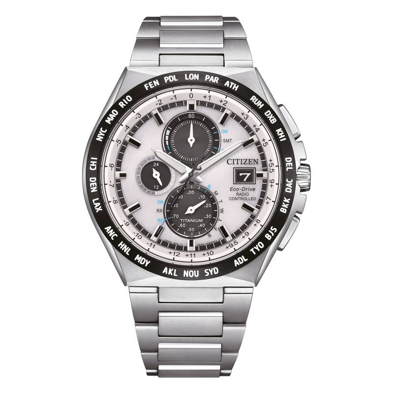 Super Titanium Eco-Drive Radio Controlled wall clock AT8238-84A - Citizen