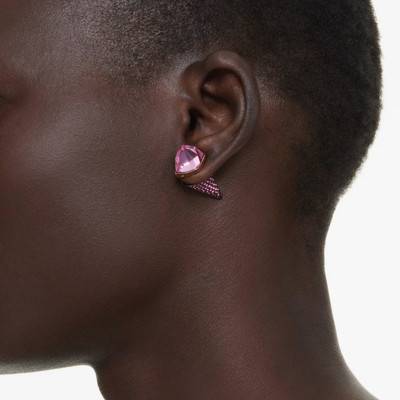 Boucles d'oreilles Lucent Décagone avec Pique Métal Doré Rose, PVD & Cristaux Roses - 5680712 - Swarovski